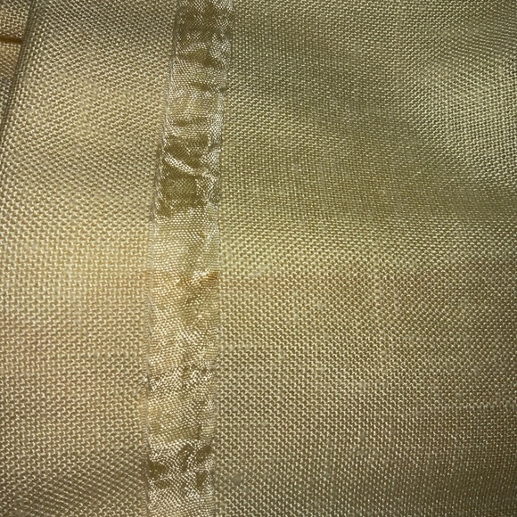 Barry Bricken vintage pleated yellow midi skirt Sz 4 lined pockets side close - Picture 8 of 8